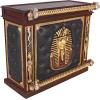 Design Toscano Altar of Tenenit Egyptian Decor Home Bar with Two Barstools Set, 52 Inch, Black and Gold