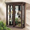 Design Toscano Amesbury Manor Wall Curio Cabinet, Lily White(Brown)
