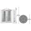 Design Toscano Amesbury Manor Wall Curio Cabinet, Lily White(White Amesbury Manor)