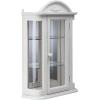 Design Toscano Amesbury Manor Wall Curio Cabinet, Lily White(White Rosedale Hardwood)