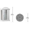 Design Toscano Amesbury Manor Wall Curio Cabinet, Lily White(White Rosedale Hardwood)