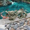 Design Toscano Asian Dragon of the Great Wall Garden Statue, Large 29 Inch Long, Cast Stone Resin, Green Bronze Verdigris Finish(Bronze Verdigris Finish)