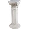 Design Toscano Athena Corinthian Furniture Pedestal Column Plant Stand, 16 Inches Wide, 16 Inches Deep, 33 Inches High, Handcast Polyresin, Antique Stone Finish(Antique Stone Finish)