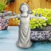 Design Toscano Basking in Glory Little Girl with Birds Outdoor Garden Statue, Large, 29 inches tall, Cast Stone Resin, Two Tone Stone Finish(Handcast Polyresin  Two Tone Stone Finish)