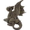 Design Toscano Benevolent Dragon Asian Garden Statue, 27 Inch, Resin, Gray Stone Finish(Desmond the Dragon)