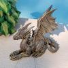 Design Toscano Benevolent Dragon Asian Garden Statue, 27 Inch, Resin, Gray Stone Finish(Desmond the Dragon)
