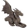 Design Toscano Benevolent Dragon Asian Garden Statue, 27 Inch, Resin, Gray Stone Finish(Desmond the Dragon)