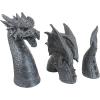 Design Toscano Benevolent Dragon Asian Garden Statue, 27 Inch, Resin, Gray Stone Finish(Dragon of Falkenberg)