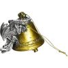 Design Toscano Blitzer the T Rex Dinosaur Christmas Tree Ornament, 5 Inch Long, Cast Stone Resin with Glass Ball, Green Glitter Finish(Bell Ringer)