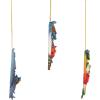 Design Toscano Blitzer the T Rex Dinosaur Christmas Tree Ornament, 5 Inch Long, Cast Stone Resin with Glass Ball, Green Glitter Finish(Dragons of Talbooth)