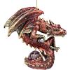 Design Toscano Blitzer the T Rex Dinosaur Christmas Tree Ornament, 5 Inch Long, Cast Stone Resin with Glass Ball, Green Glitter Finish(Light Dragon)