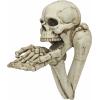 Design Toscano CL6762 Beggar for Souls Skeleton Wall Sculpture, 12 Inch, Faux Bone Finish