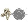 Design Toscano CL6762 Beggar for Souls Skeleton Wall Sculpture, 12 Inch, Faux Bone Finish