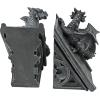 Design Toscano Castle Dragon Gothic Decor Decorative Bookend Statues, 8 Inch, Set of Two, Polyresin, Grey Stone(Single)