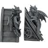 Design Toscano Castle Dragon Gothic Decor Decorative Bookend Statues, 8 Inch, Set of Two, Polyresin, Grey Stone(Single)