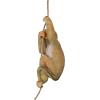 Design Toscano Chico the Chimpanzee Baby Monkey Hanging Indoor/Outdoor Animal Statue, 16 Inch Long, Cast Stone Resin, Brown Painted Finish