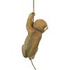 Design Toscano Chico the Chimpanzee Baby Monkey Hanging Indoor/Outdoor Animal Statue, 16 Inch Long, Cast Stone Resin, Brown Painted Finish