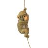 Design Toscano Chico the Chimpanzee Baby Monkey Hanging Indoor/Outdoor Animal Statue, 16 Inch Long, Cast Stone Resin, Brown Painted Finish