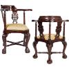 Design Toscano Chippendale Corner Chair, cherry(Set of 2)