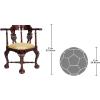 Design Toscano Chippendale Corner Chair, cherry(Set of 2)
