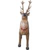 Design Toscano Christmas Decorations – Santa Claus North Pole Illuminated LED Reindeer Statue – Holiday Decor