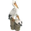 Design Toscano Coastal Decor Ocean’s Perch Pelicans Garden Bird Statue, 9 Inch Wide, 24 Inch Tall, Cast Stone Resin, Full Color Finish(Oceans Perch)