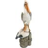 Design Toscano Coastal Decor Ocean’s Perch Pelicans Garden Bird Statue, 9 Inch Wide, 24 Inch Tall, Cast Stone Resin, Full Color Finish(Oceans Perch)