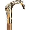 Design Toscano Cobra Pewter Walking Stick(Lion Brass Handle and Hardwood Cane)