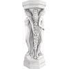 Design Toscano Column of Maenads Women Indoor/Outdoor Sculptural Display Pedestal Plant Stand, 28 inches tall, Cast Stone Resin, Antique Stone Finish