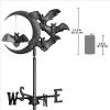Design Toscano Crescent moon Vampire Bats Metal Weathervane: Roof Mount(Crescent Moon & Bats Rooftop)