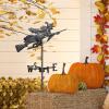 Design Toscano Crescent moon Vampire Bats Metal Weathervane: Roof Mount(Witch Garden Stake)