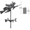 Design Toscano Crescent moon Vampire Bats Metal Weathervane: Roof Mount(Witch Garden Stake)