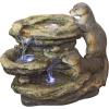 Design Toscano DW97060 Water Fountain with LED Light – Bright Waters Otters Garden Decor Fountain – Outdoor Water Feature,antique stone(Bright Waters Otters)