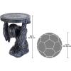 Design Toscano Deaths at Hand Grim Reaper Sculptural Side Table, 20 Inch, Dark Gray Finish