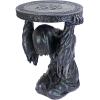 Design Toscano Deaths at Hand Grim Reaper Sculptural Side Table, 20 Inch, Dark Gray Finish