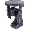 Design Toscano Deaths at Hand Grim Reaper Sculptural Side Table, 20 Inch, Dark Gray Finish