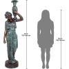 Design Toscano Dione the Divine Greek Water Woman Indoor/Outdoor Garden Statue, Grande, 38 inches tall, Cast Stone Resin, Antique Stone Finish(Cast Bronze Water Goddess)