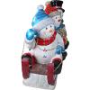 Design Toscano Downhill to the Holidays Illuminated Snowman and Sled Statue