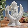 Design Toscano Dragons of Corfu Castle Gothic Decor Statue Globe Figurine, 5 Inch, Polyresin and Glass, Silver Chrome(Angel Figurine)