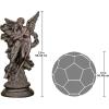 Design Toscano Dragons of Corfu Castle Gothic Decor Statue Globe Figurine, 5 Inch, Polyresin and Glass, Silver Chrome(Cupid and Psyche)