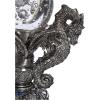 Design Toscano Dragons of Corfu Castle Gothic Decor Statue Globe Figurine, 5 Inch, Polyresin and Glass, Silver Chrome(Old World)