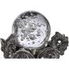 Design Toscano Dragons of Corfu Castle Gothic Decor Statue Globe Figurine, 5 Inch, Polyresin and Glass, Silver Chrome(Old World)