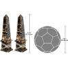 Design Toscano Dragons of Corfu Castle Gothic Decor Statue Globe Figurine, 5 Inch, Polyresin and Glass, Silver Chrome(set of 2)