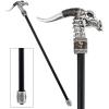 Design Toscano Dragonsthorne Nebula Dragon Gothic Walking Stick Swagger Cane, 38 Inch, Polyresin, Silver and Black(Set of 2)