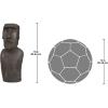 Design Toscano Easter Island Ahu Akivi Moai Monolith Garden Statue, Desktop, 9 Inch, Cast Stone Resin, Grey Stone(16 in)