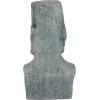 Design Toscano Easter Island Ahu Akivi Moai Monolith Garden Statue, Desktop, 9 Inch, Cast Stone Resin, Grey Stone(24 in)