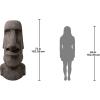 Design Toscano Easter Island Ahu Akivi Moai Monolith Garden Statue, Desktop, 9 Inch, Cast Stone Resin, Grey Stone(72 in)