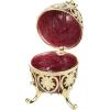 Design Toscano FH21487 Alexander Palace Collection: Polotsk Romanov Style Collectible Enameled Egg, 4 Inch, Pewter, Red and Gold(Polotsk)
