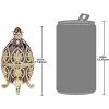 Design Toscano FH21487 Alexander Palace Collection: Polotsk Romanov Style Collectible Enameled Egg, 4 Inch, Pewter, Red and Gold(Polotsk)