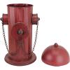Design Toscano Fire Hydrant Statue Puppy Pee Post and Pet Storage Container, Indoor/Outdoor, Medium 18 Inch Tall, Metal, Rustic Red Paint(Fire Hydrant)
